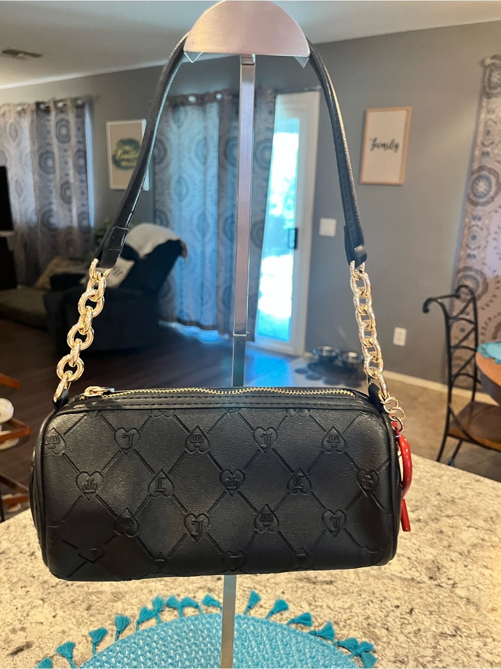 Juicy Couture Embossed Mini Barrel Bag